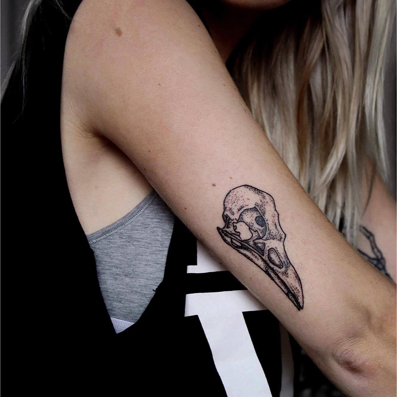 Bird skull tattoo | Katarina Natalie