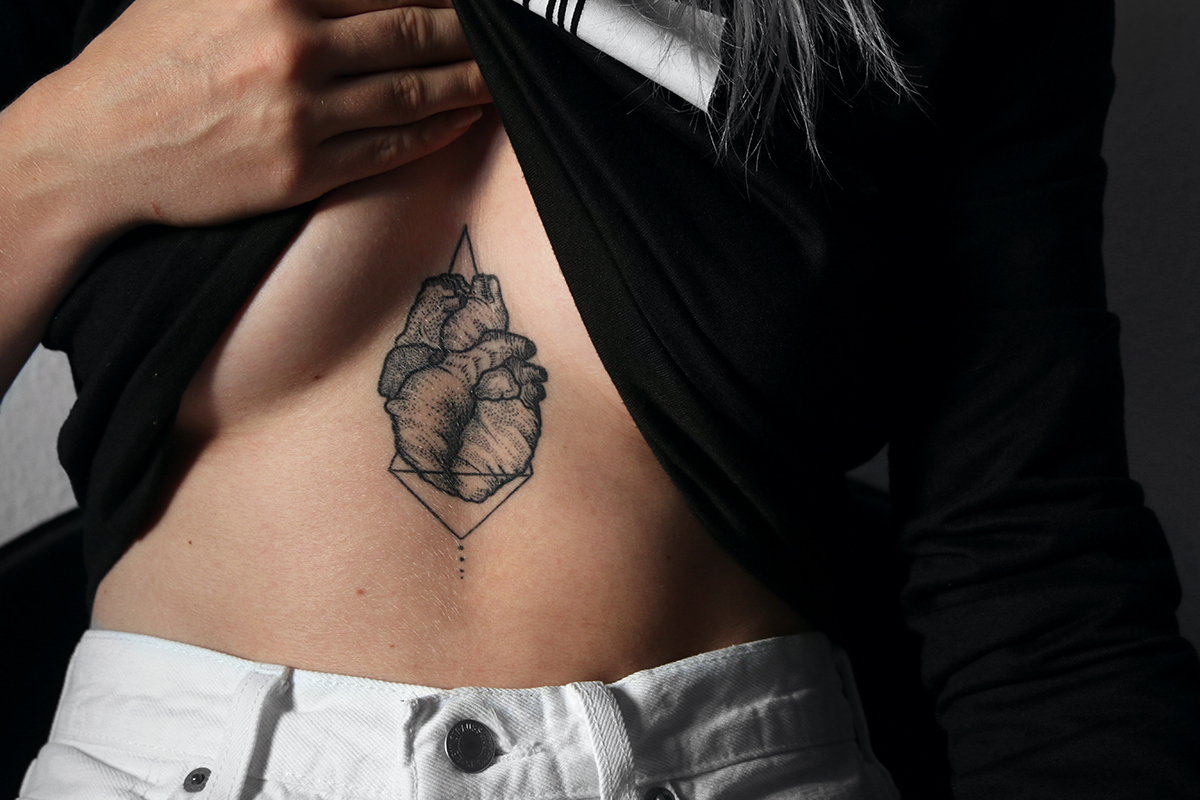 Anatomic heart tattoo // Katarina Natalie
